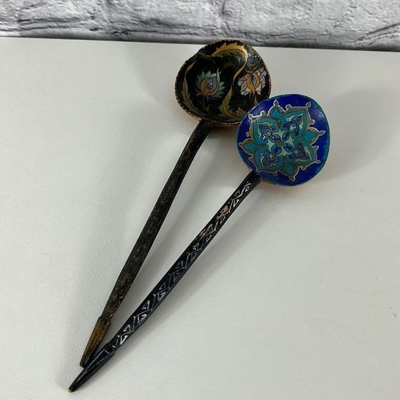 Vintage wooden spoons signed 1971 from Istanbul Turkey - Picture 2 of 11